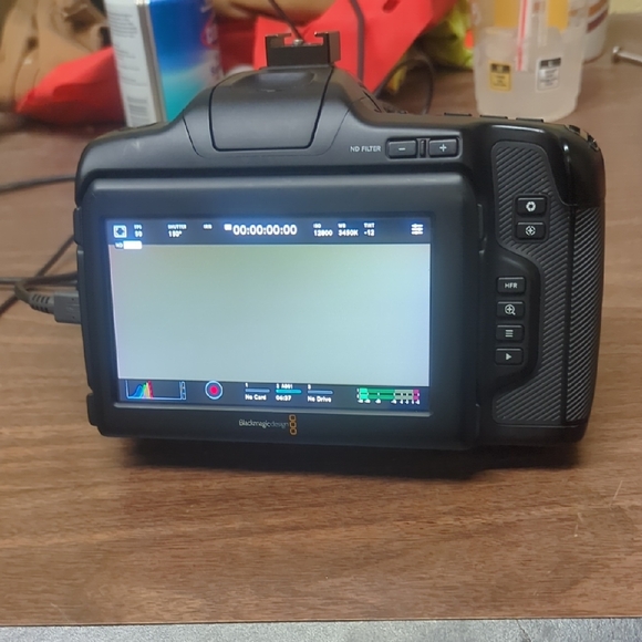 Black Video Camera with Large LCD Screen and Robust Design
